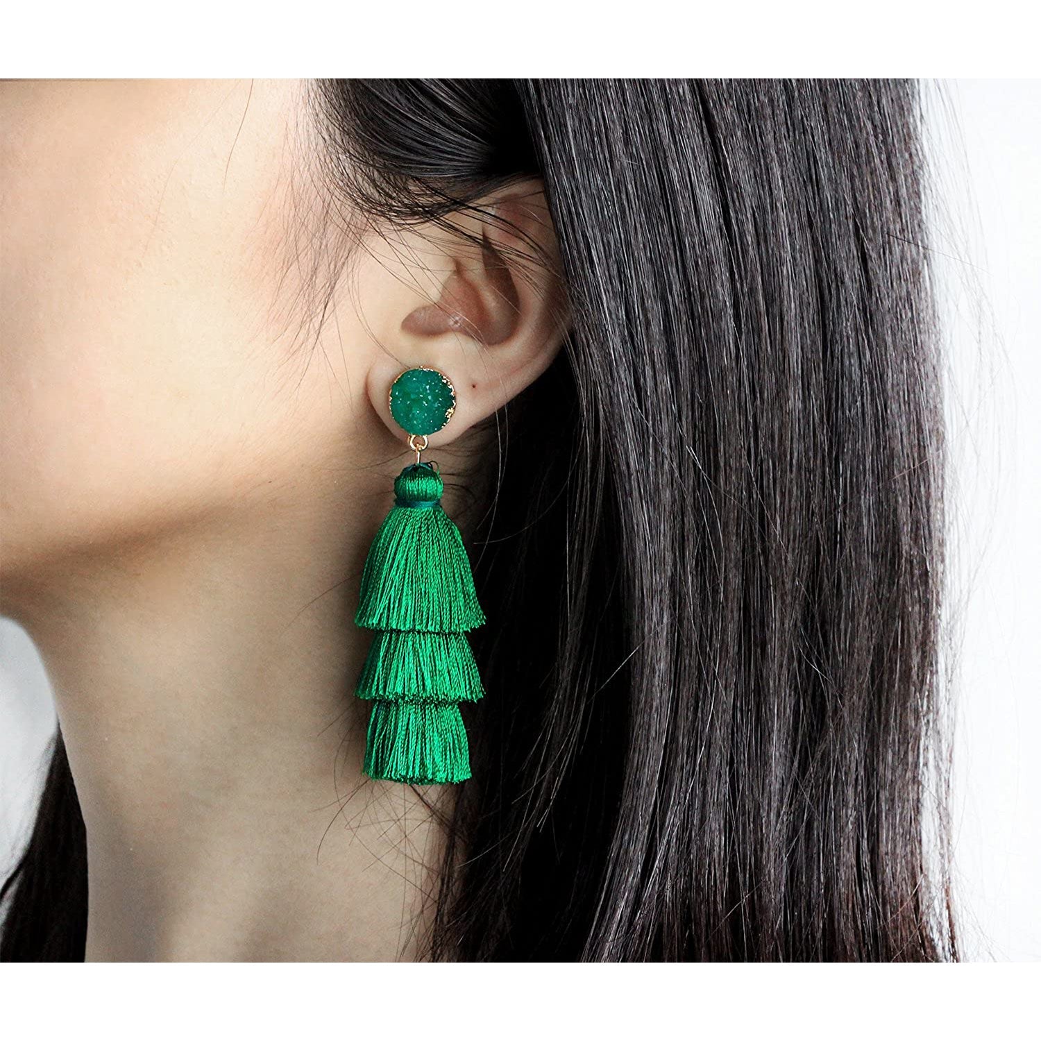 Me&Hz Colorful Layered Tassel Earrings Discount The Cheapest