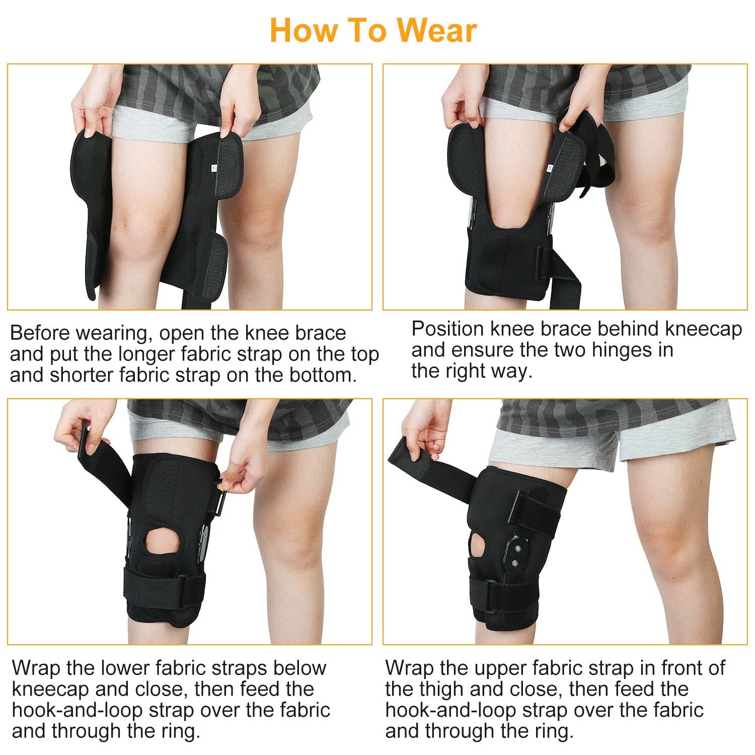 Adjustable Open Patella Compression Knee Brace From China Sale Online