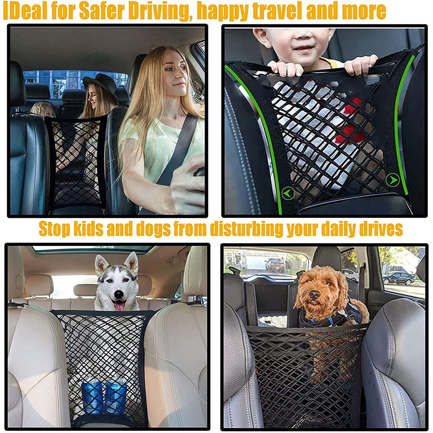 Car Pet Barrier Mesh Organizer View