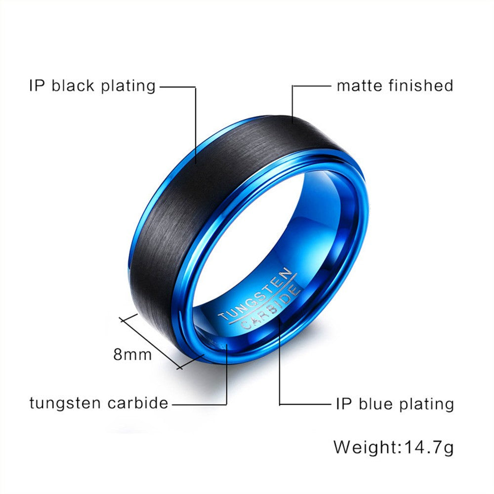 Men's Brushed Tungsten Carbide Ring Low Pice Cheap Online