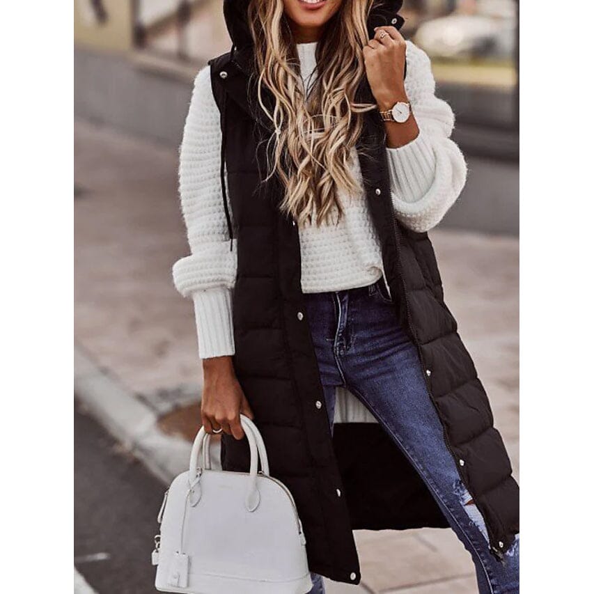 Women's Winter Jacket Vest Long Coat Regular Fit Free Shipping Buy