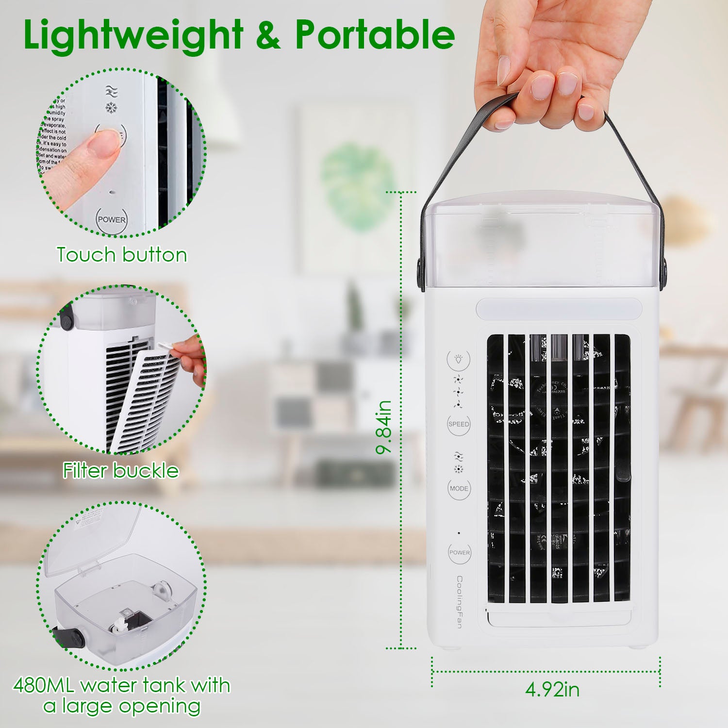 4-in-1 Evaporative Air Cooler Water Mist Cooling Fan Discount 2025 New