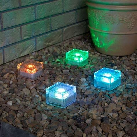 4-Pack: Solar Glass Brick Light High Quality For Sale