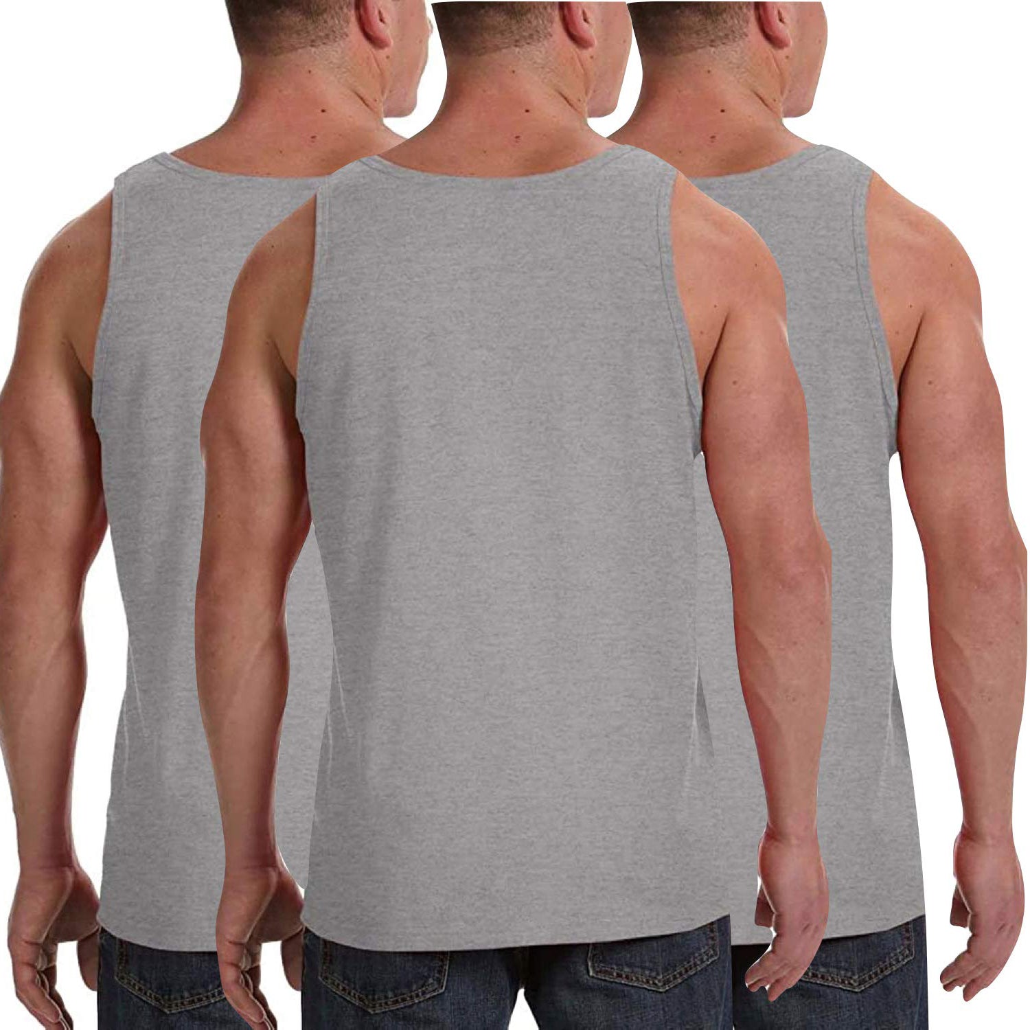 3-Pack: ToBeInStyle Men's Premium Cotton Muscle Tank Tops Visit New Cheap Pice