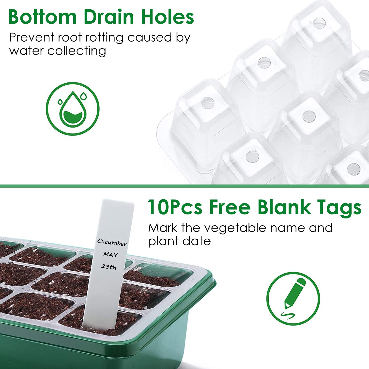 10-Piece: Reusable Seed Starter Tray Kit Sale Authentic