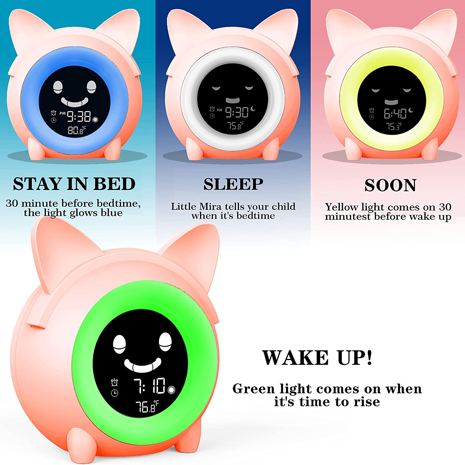 Kids Digital Alarm Clock with Night Light Countdown Package Cheap Online