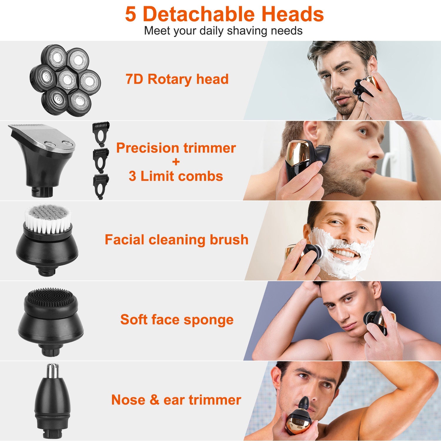 5-in-1 Rechargeable Cordless Trimmer Shaver Kit Cheap Sale Pictures