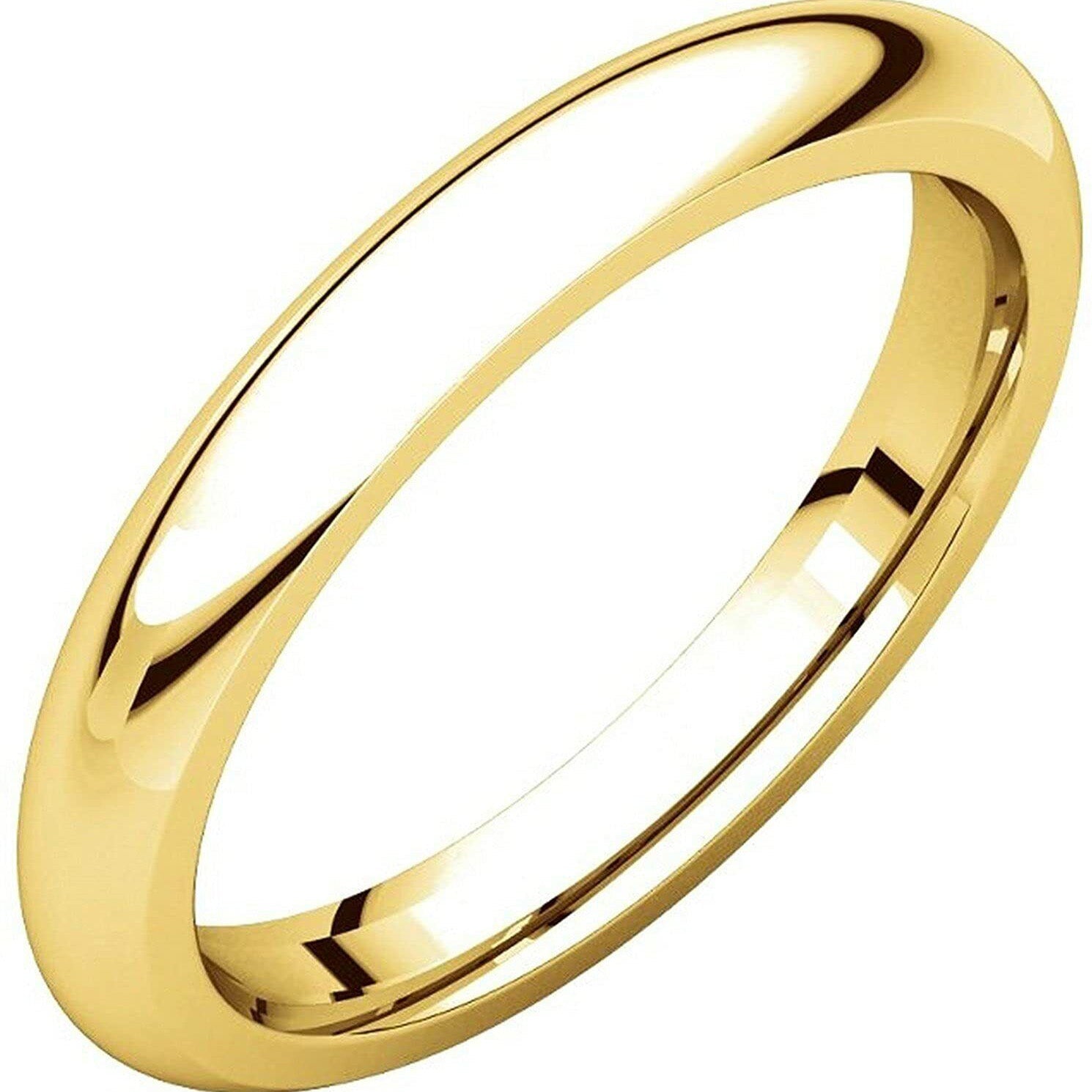 Solid 14K Yellow Gold 3mm Comfort Fit Wedding Band Ring Looking For Online