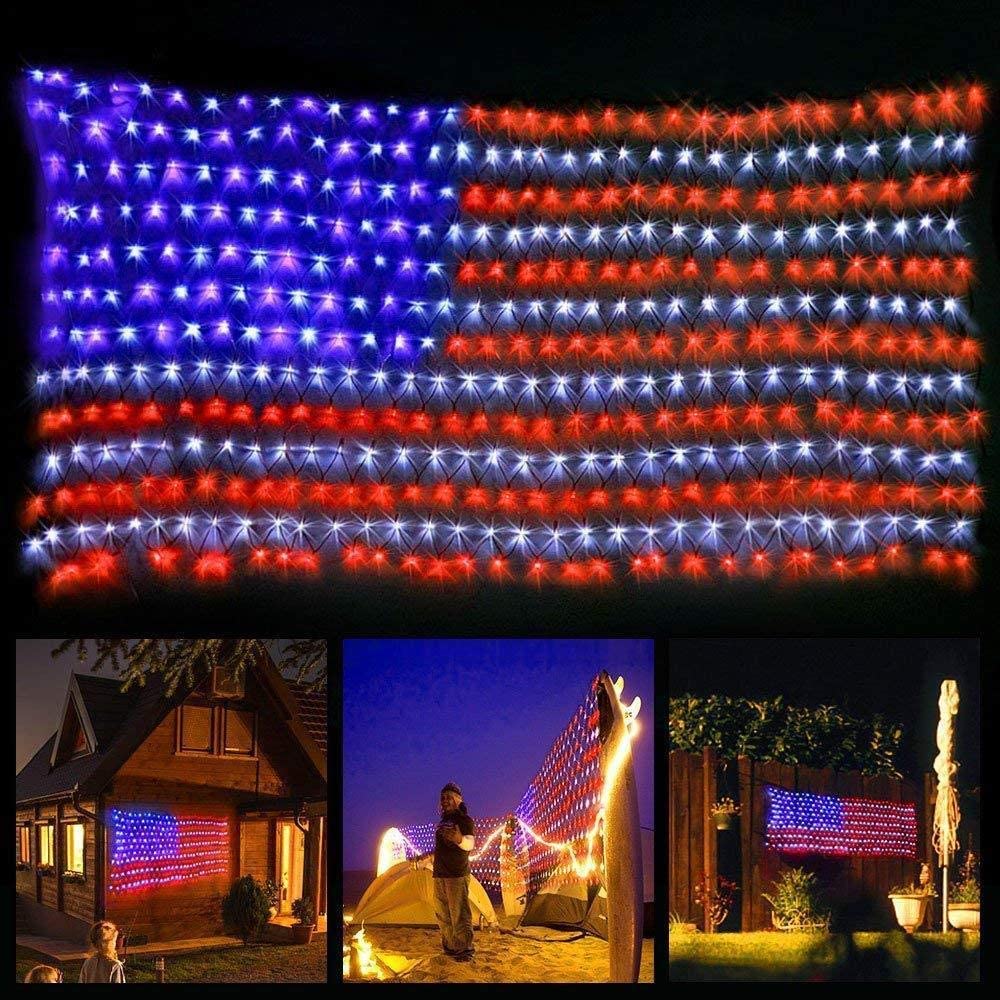 420 LED American Advanced Flag String Lights Free Shipping 100% Guaranteed