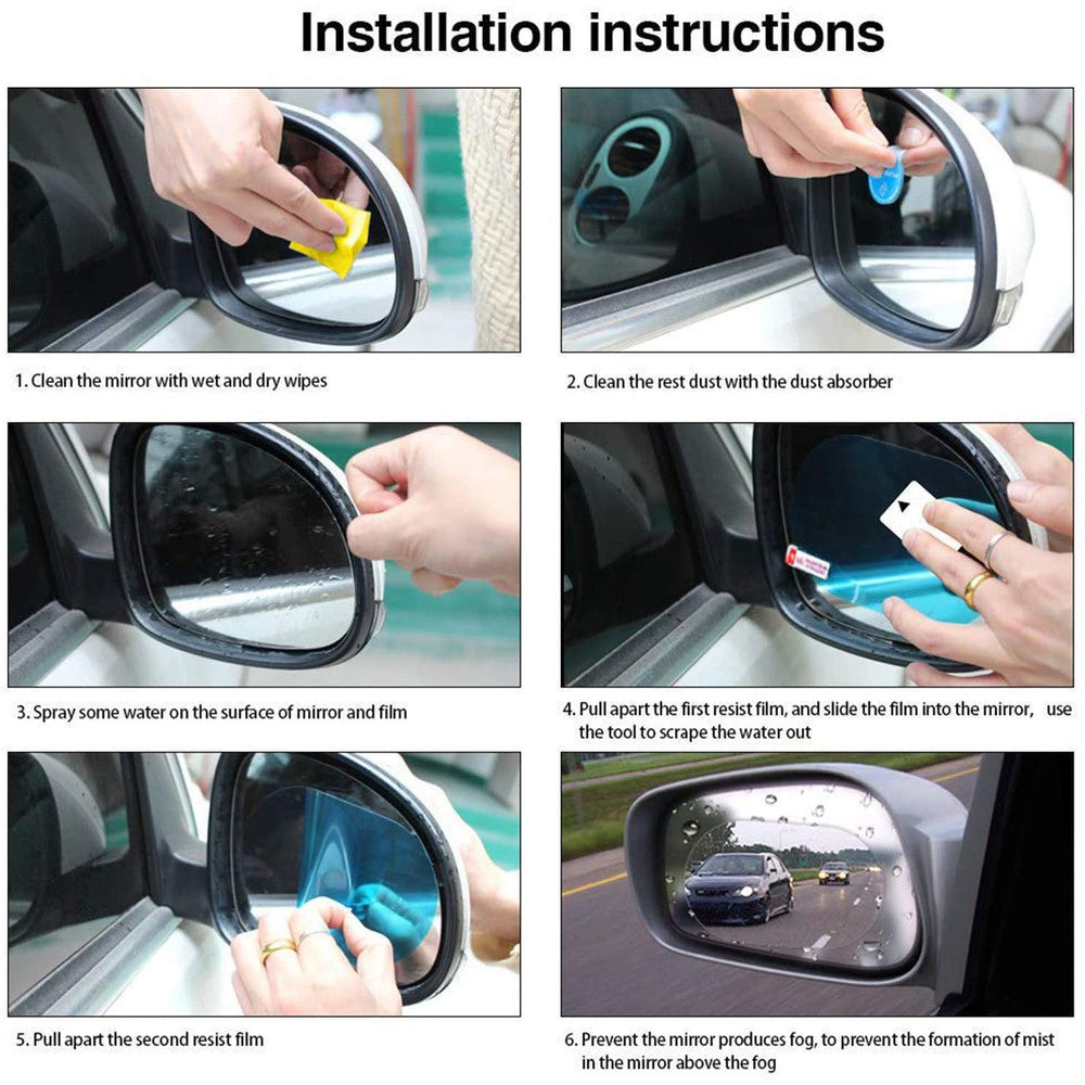 4-Pack: Britenway Anti Rain Car Rear and Side View Mirror Film Wholesale Pice Cheap Online