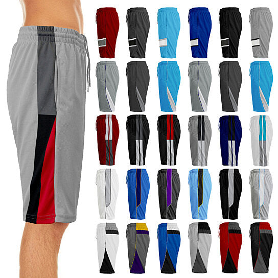 2-Pack: Men's Active Moisture-Wicking Mesh Performance Shorts Visa Payment