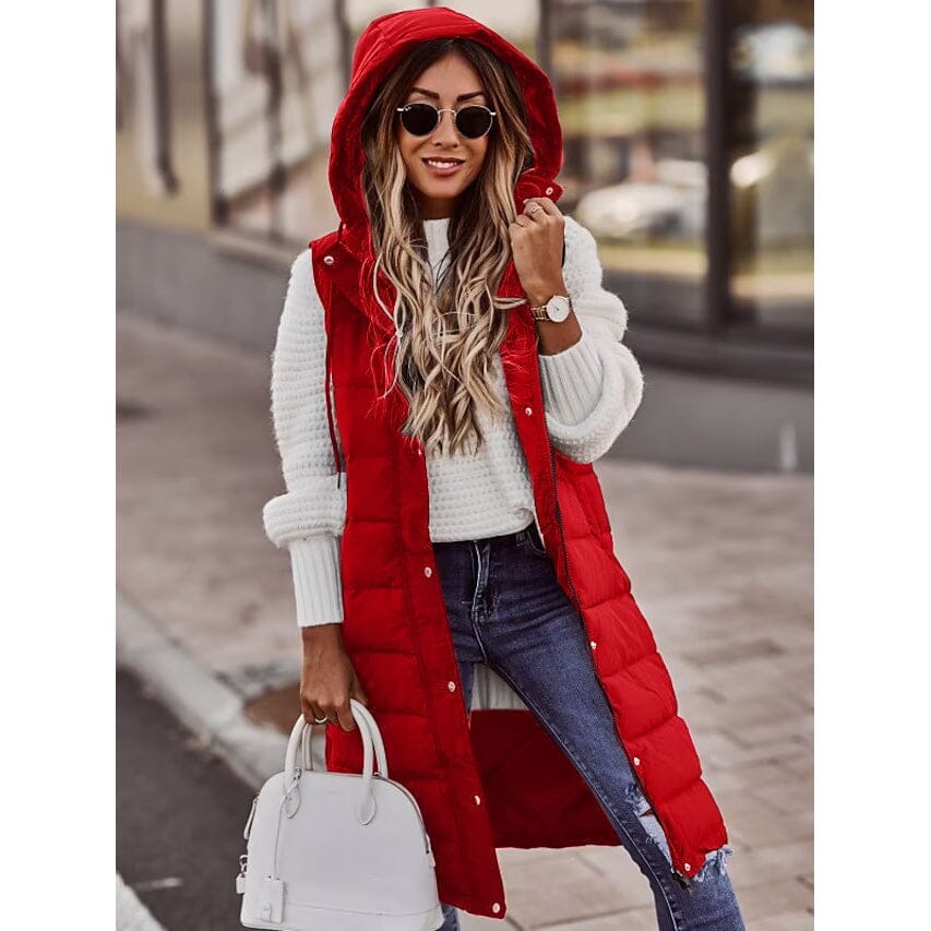 Women's Winter Jacket Vest Long Coat Regular Fit Free Shipping Buy