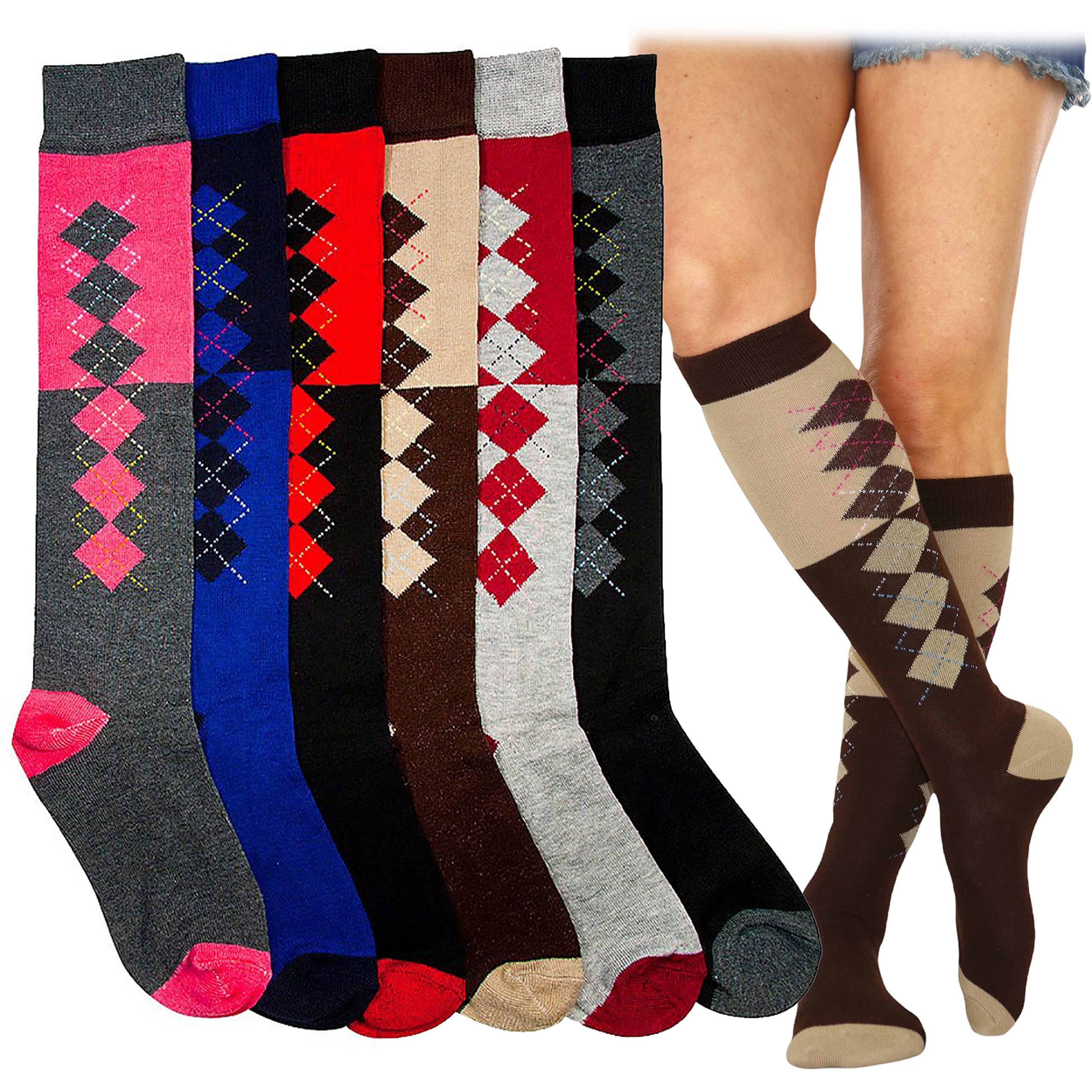 6-Pack: ToBeInStyle Women's Knee High Socks Outlet Pices