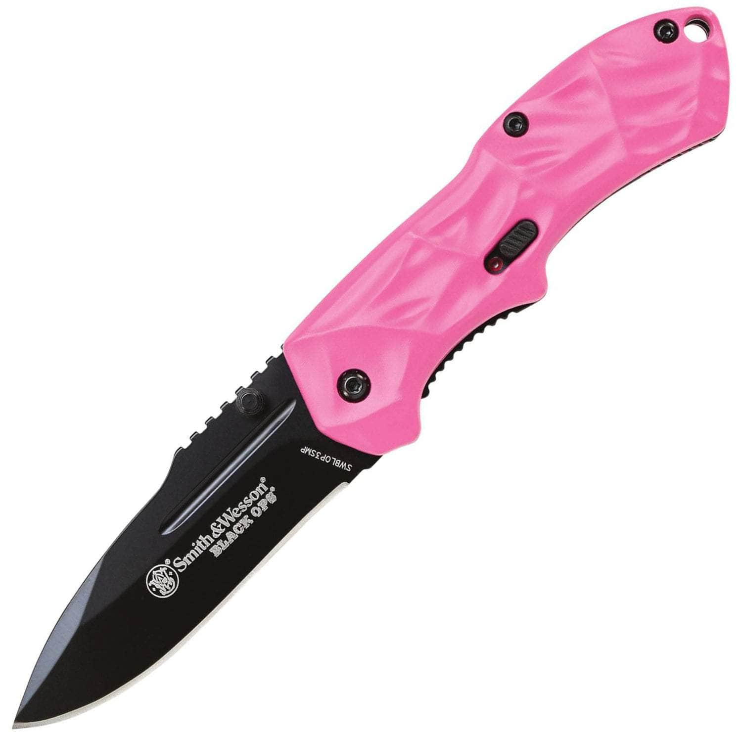 Smith & Wesson Black Ops Mini M.A.G.I.C. Knife, 2.5 Assisted Blade, Pink Aluminum Handle - SWBLOP3SMP Websites Online