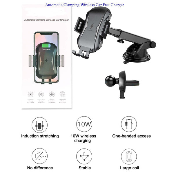 Automatic Clamping Wireless Car Charger Mount Cheap Online Store Manchester