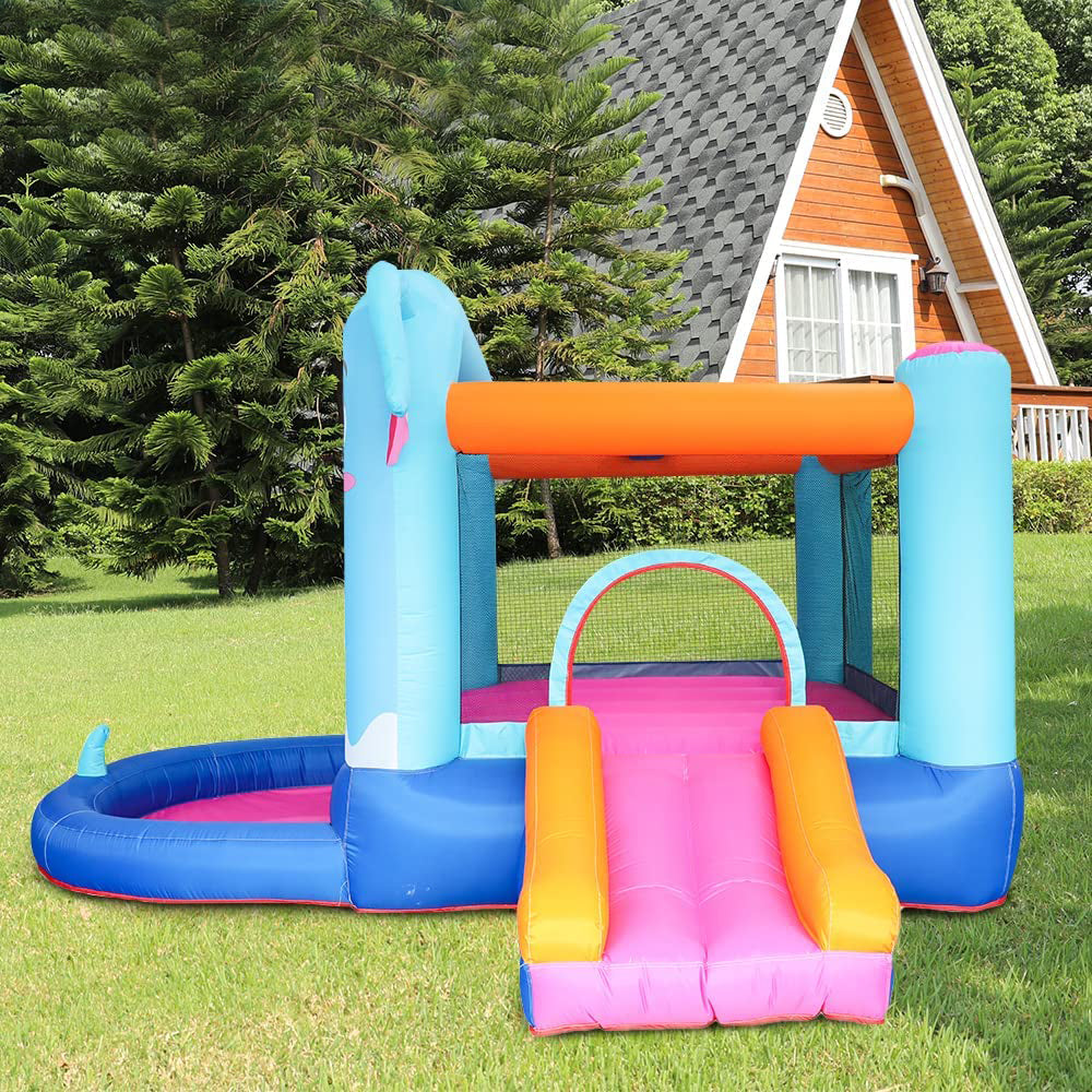 Blue Elephant Bouncy Castle House with 350W Blower 2025 New