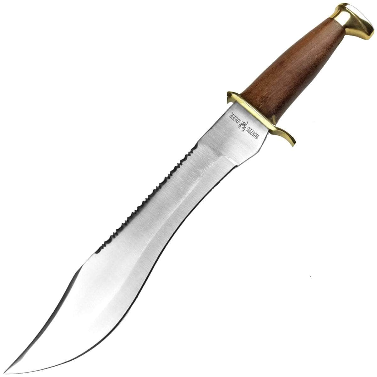 White Deer Magnum Dave Dundee Bowie Knife, 12.1 Blade, Wood Handle, Sheath - WD-2014 Pay With Visa Sale Online