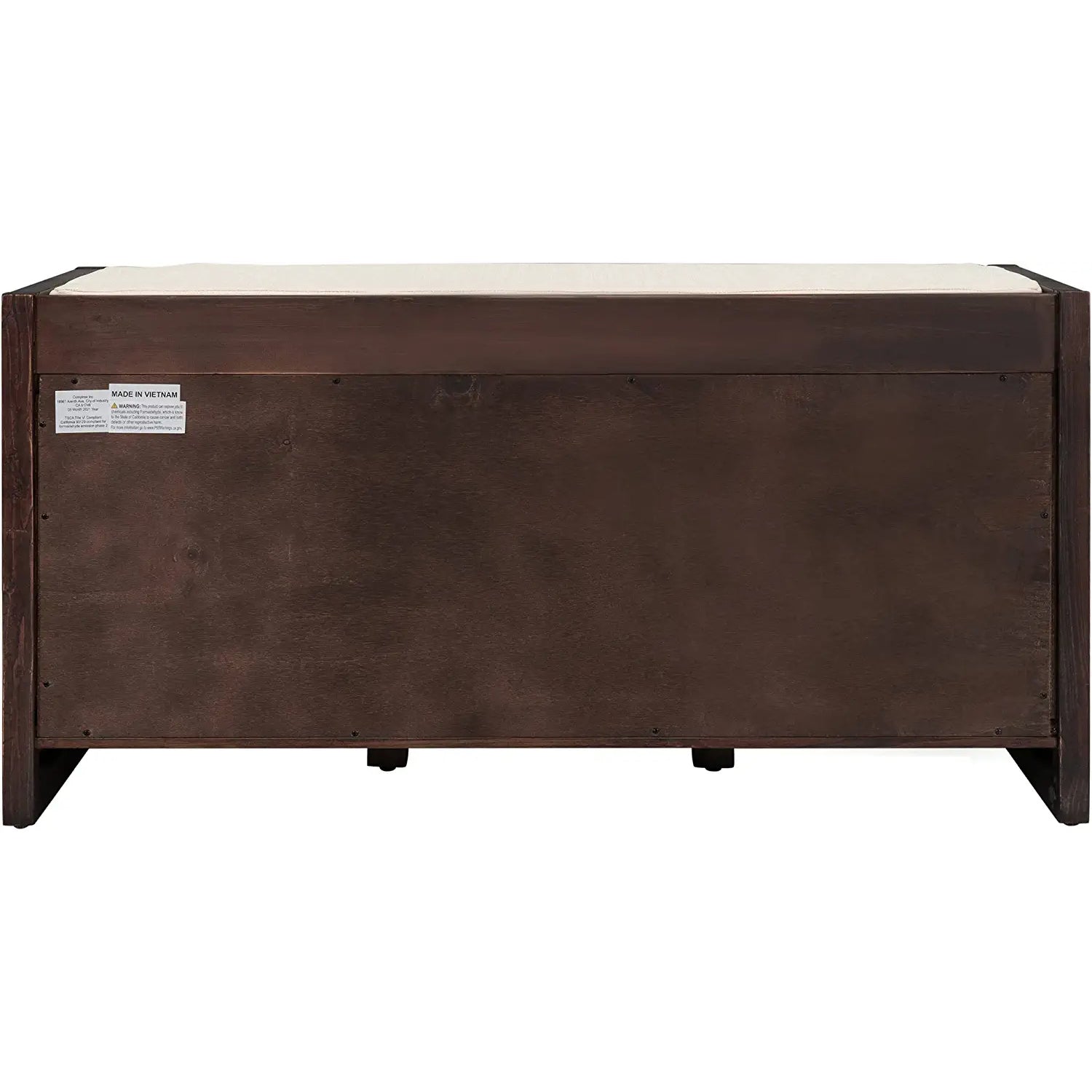 Storage Bench with Removable Cushion and 3 Flip Lock Storage Cubbies For Sale Official Site