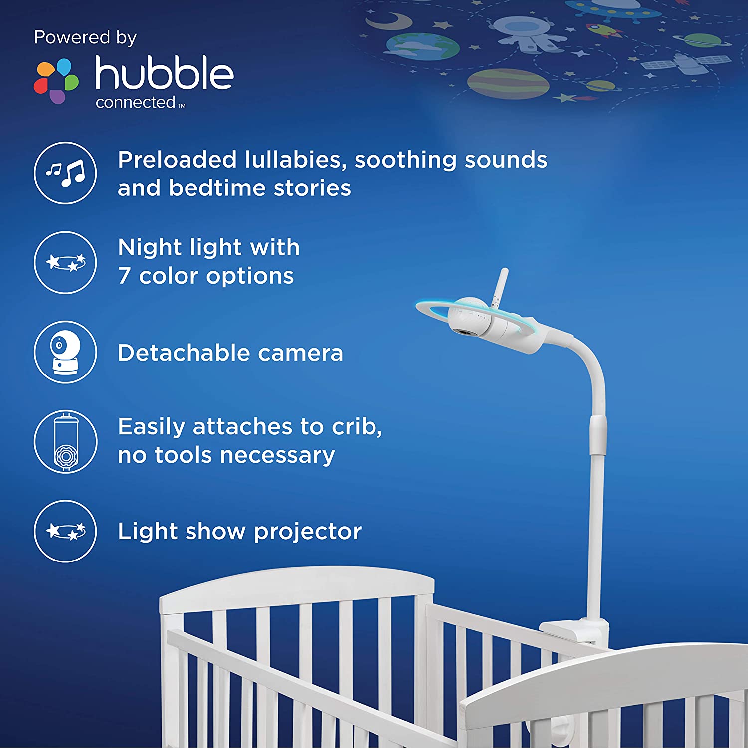 Motorola Halo+ Video Baby Monitor - Infant Wi-Fi Camera with Overhead Crib Mount - 4.3-Inch Color Screen with Infrared Night Vision and Intercom (Refurbished) 2025 New