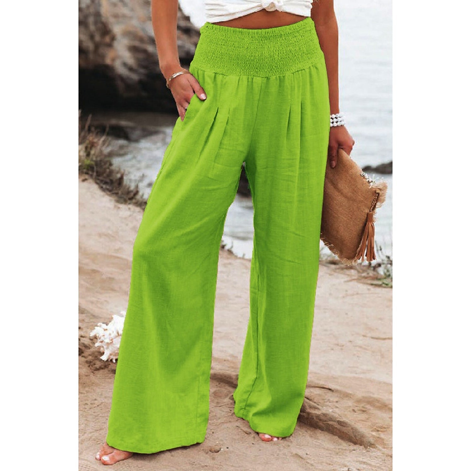 Women's High Waist Loose Wide Leg Pants Classic Cheap Pice