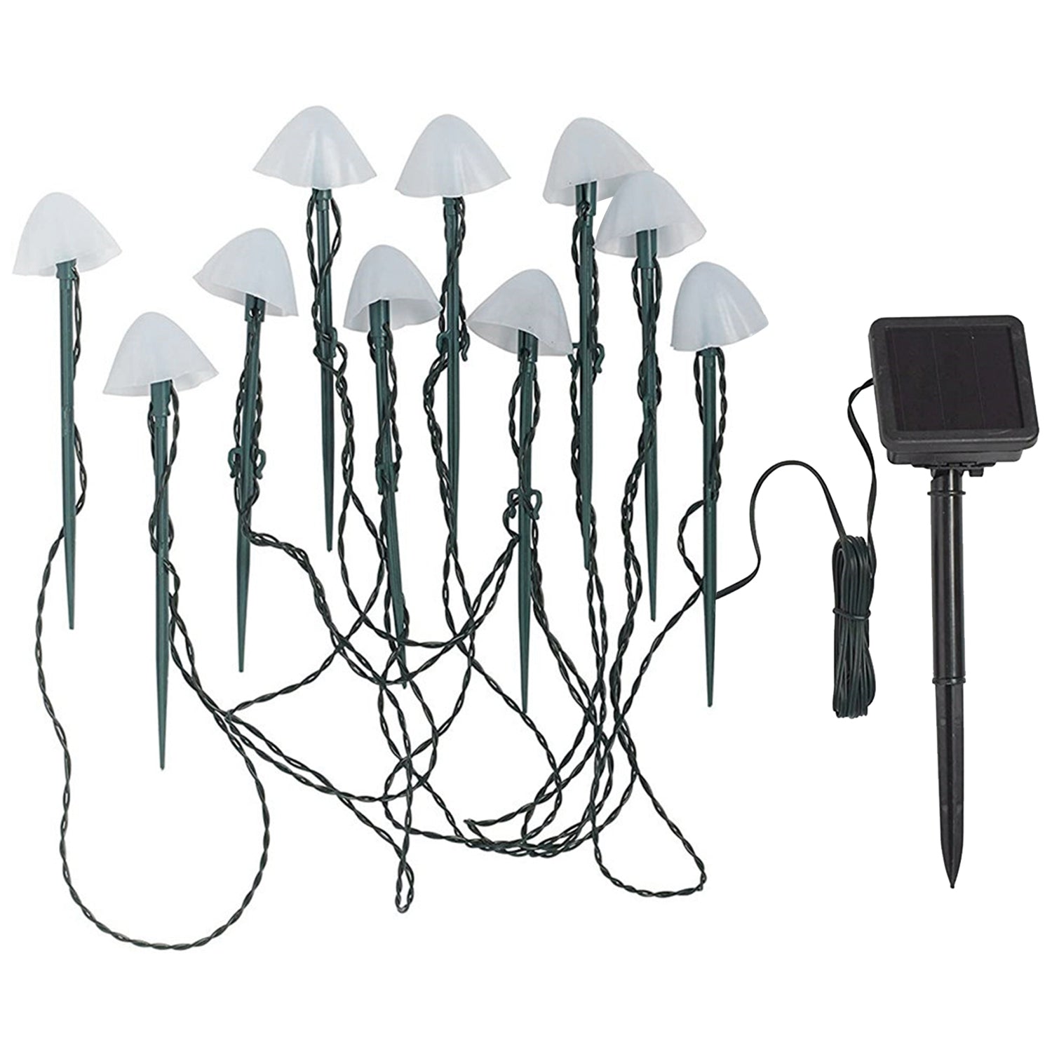 Solar Mushroom Lights Outdoor Decoration 10 LED Light Stake Shop Offer