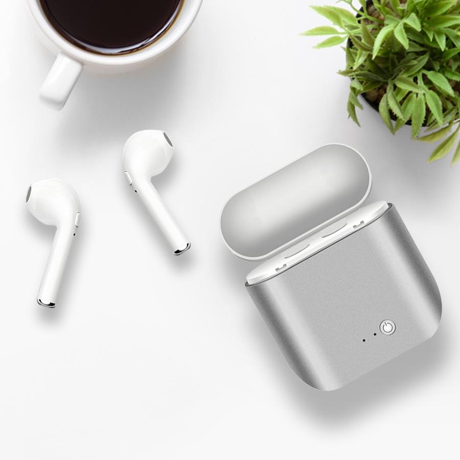 Metallic Wireless Earbuds & Charging Case Set Get Authentic Cheap Pice