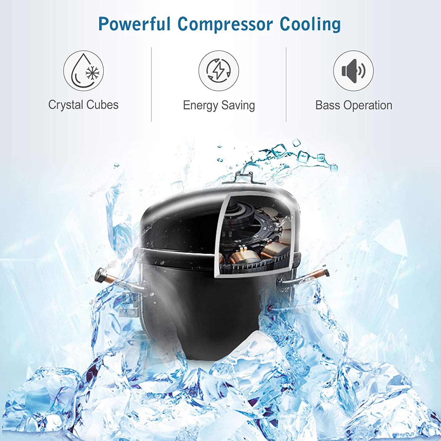 Portable Countertop Clear Ice Maker Stainless Steel Ice Maker Discount Shop For