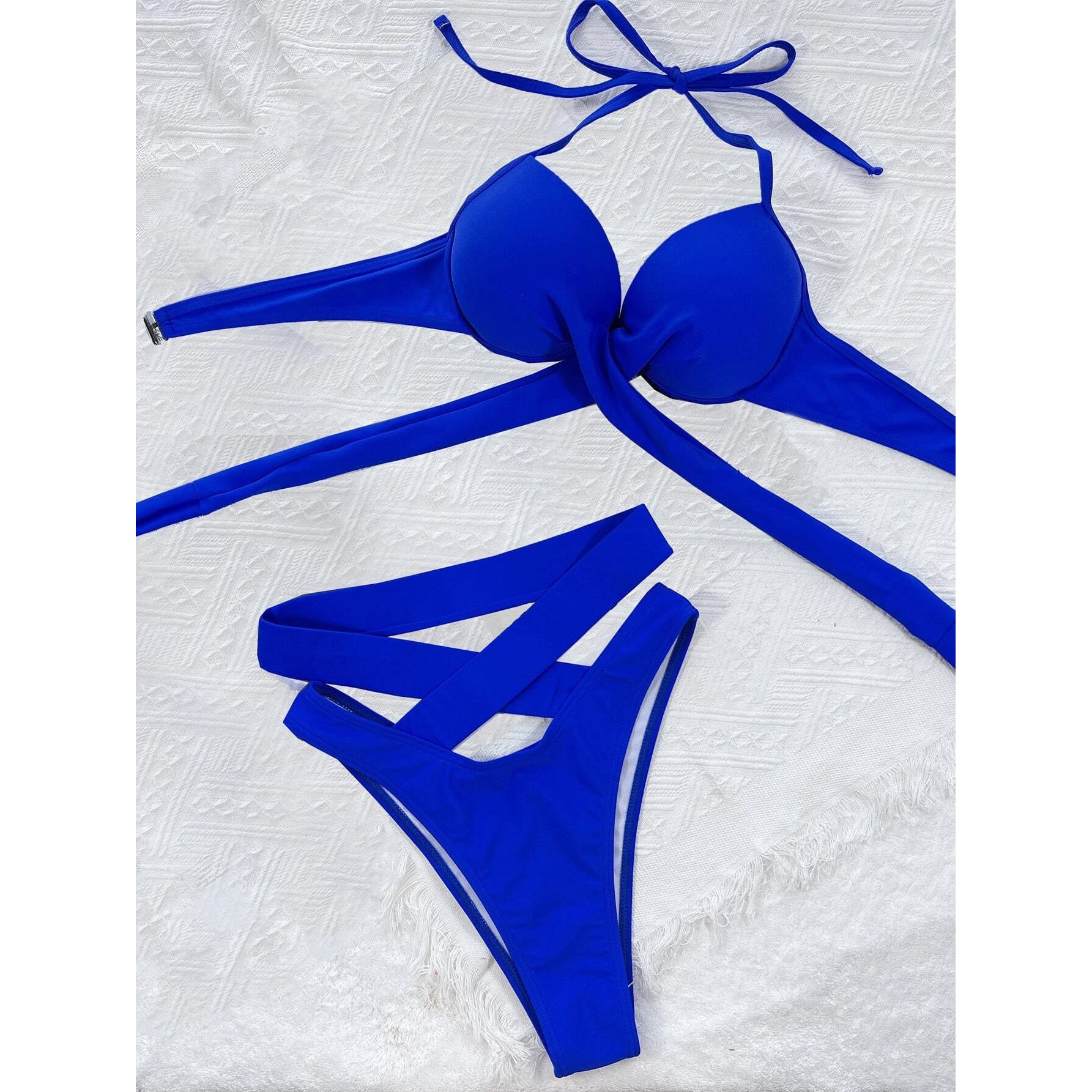 Criss Cross Wrap Push Up Bikini Swimsuit Reliable Sale Online