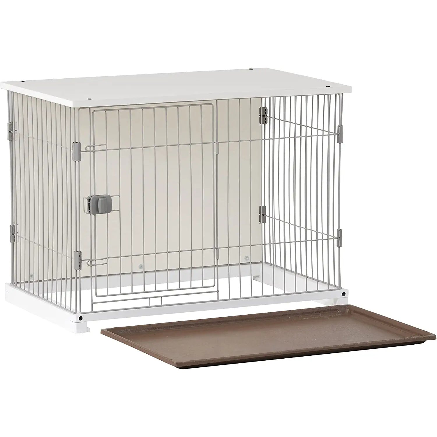 34 Long Elegant Wood Frame White Dog Cage Cheap Footlocker