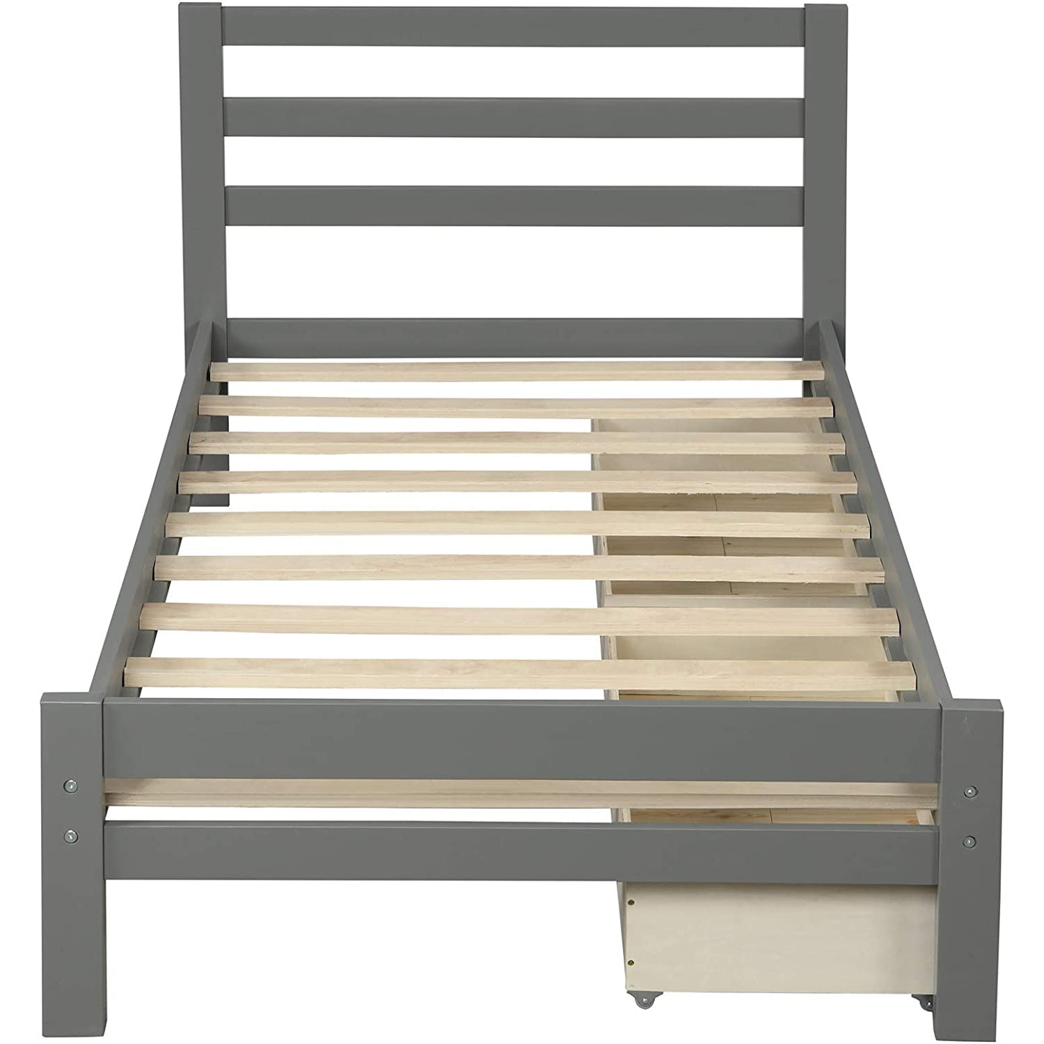 Platform Bed with Two Storage Drawers Sale Official