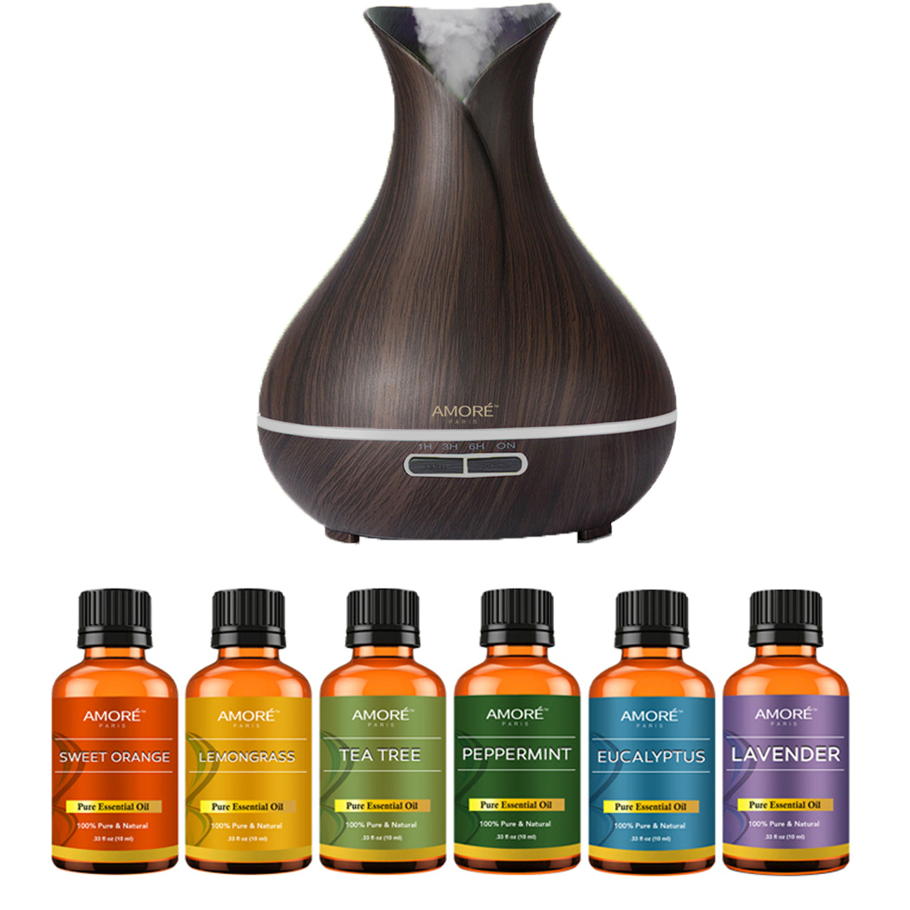 7-Pack: Ultrasonic Diffuser With Essential Oil Quality Free Shipping For Sale