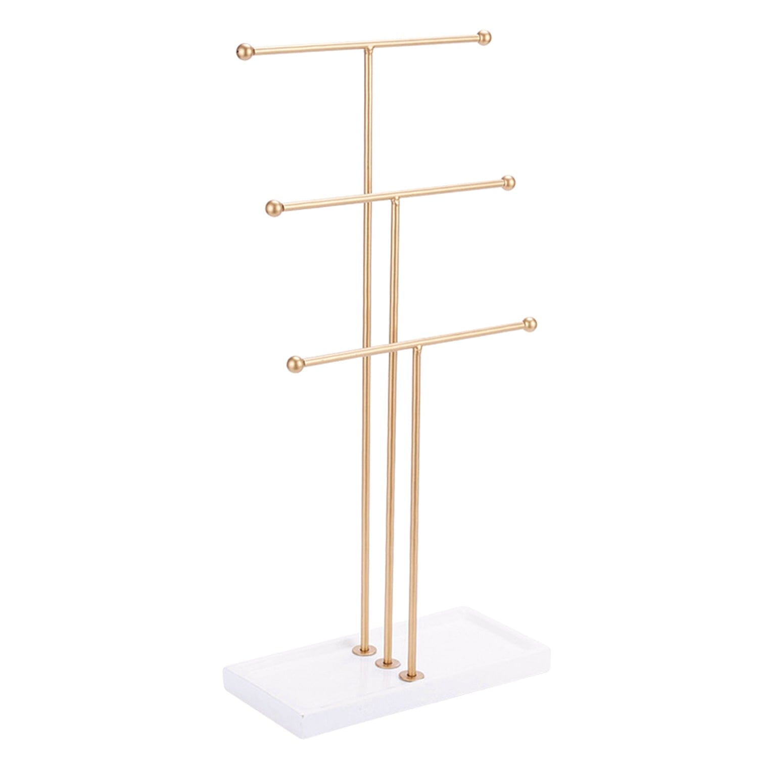 3-Tier Gold Metal Tabletop Jewelry Tree Stand Sale Original