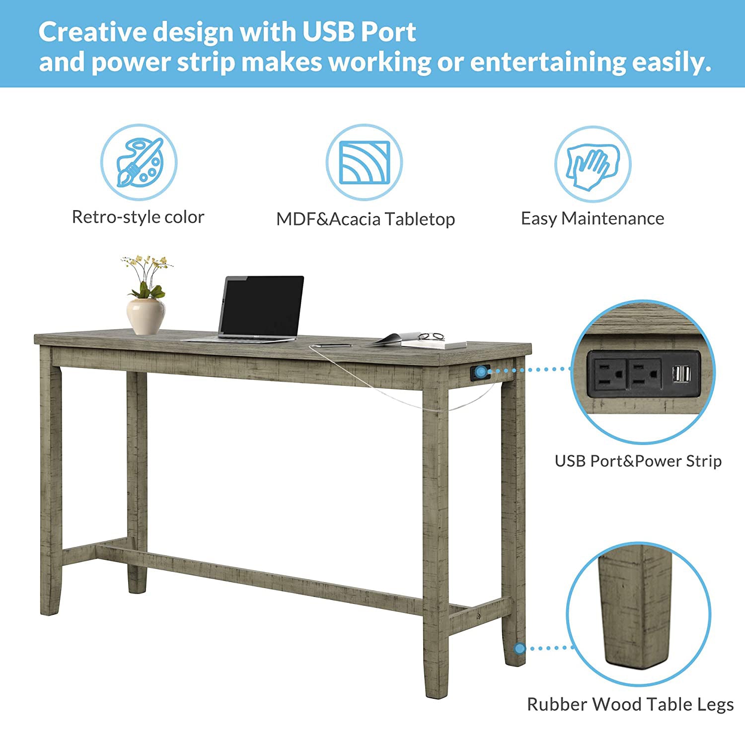 4-Piece: Counter Height Bar Table Set Best Place Sale Online