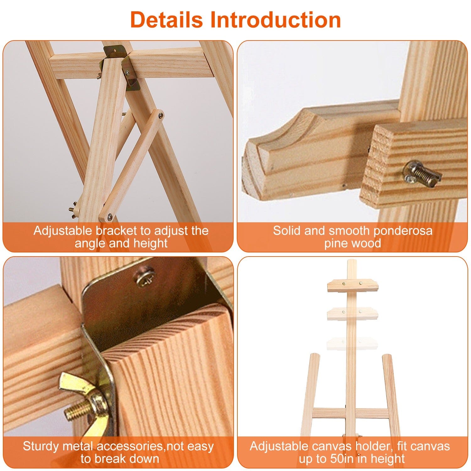 Painting Easel Stand Wooden Inclinable A Frame Tripod Perfect For Sale