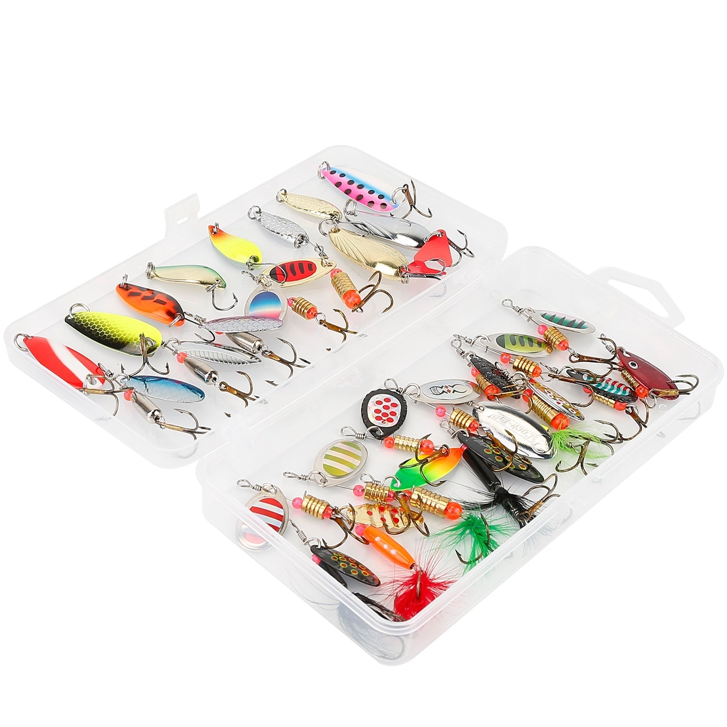 30-Piece: Fishing Metal Spoon Lures Kit Visit Online