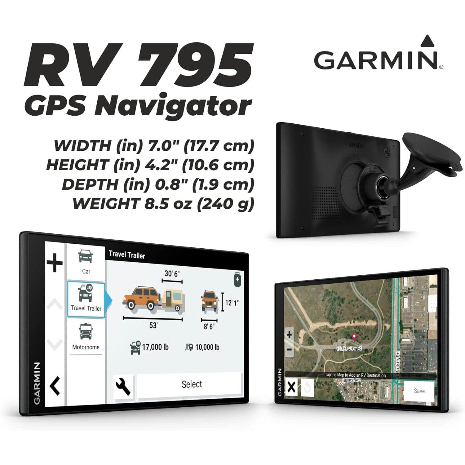 Garmin RV 795 GPS Navigator  (Refurbished) Clearance Very Cheap