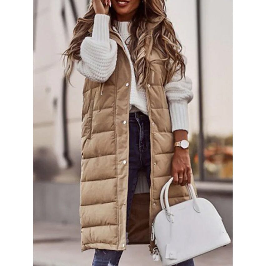 Women's Winter Jacket Vest Long Coat Regular Fit Free Shipping Buy