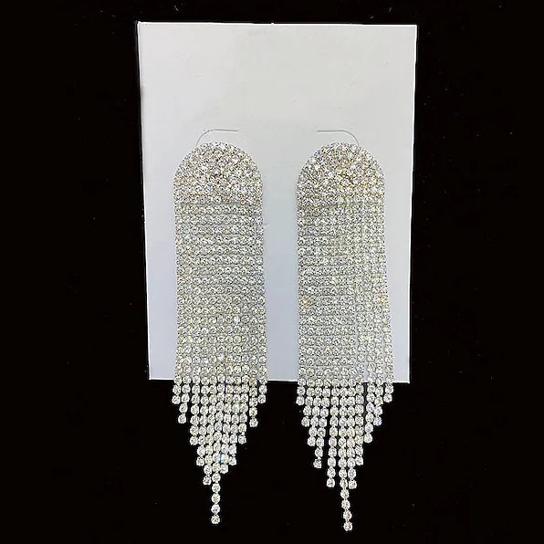 Women's White Drop Fringe Earrings Sale Explore