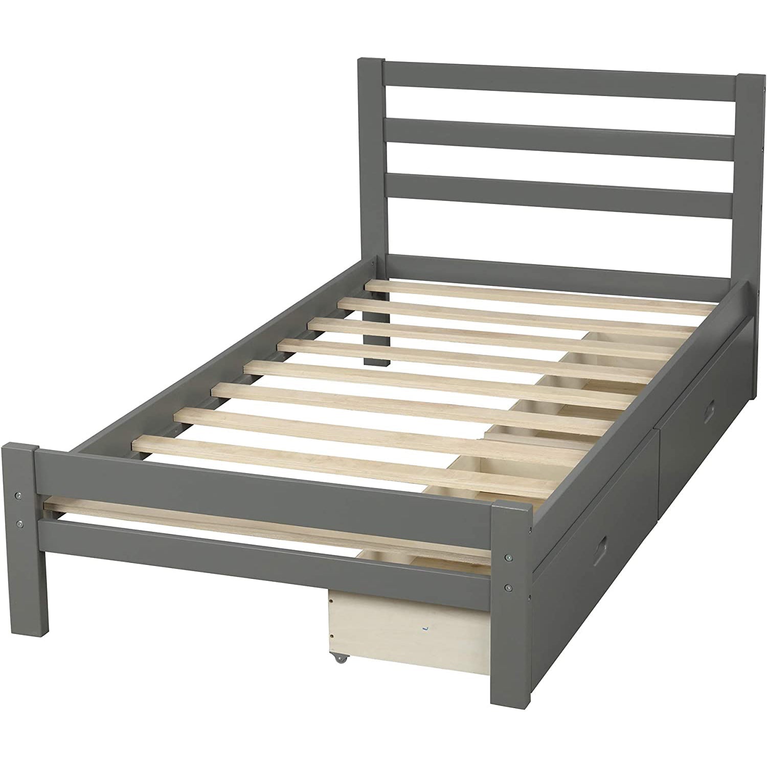 Platform Bed with Two Storage Drawers Sale Official