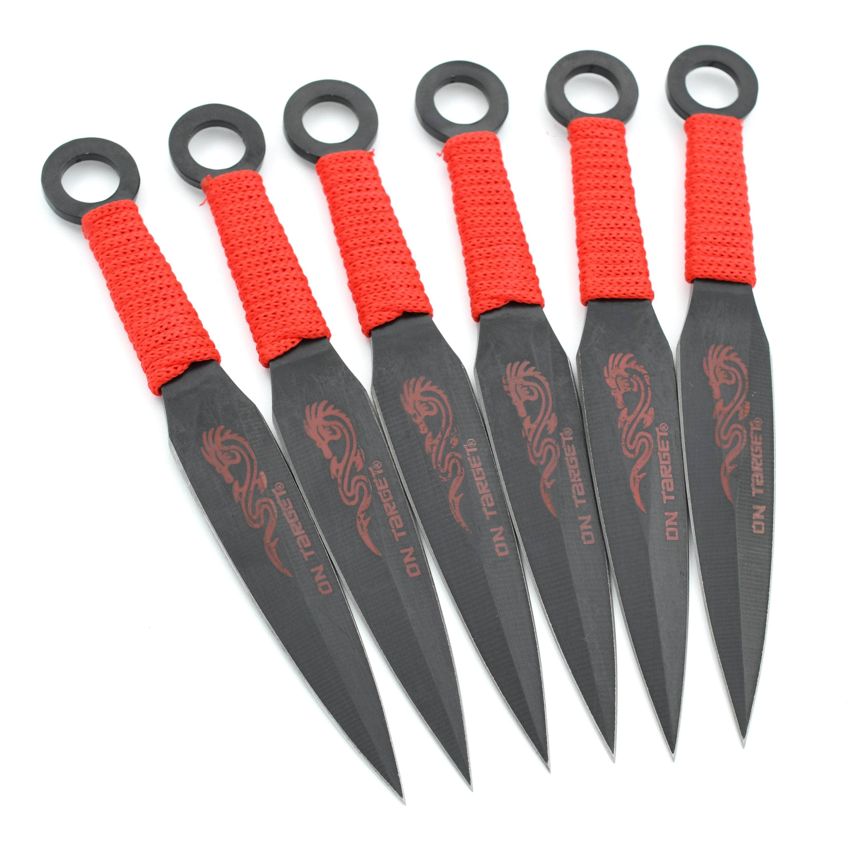 On Target Bullseye 12-Piece Target Throwing Knife Set, 6 Throwers, Sheath TK0076 Where To Buy