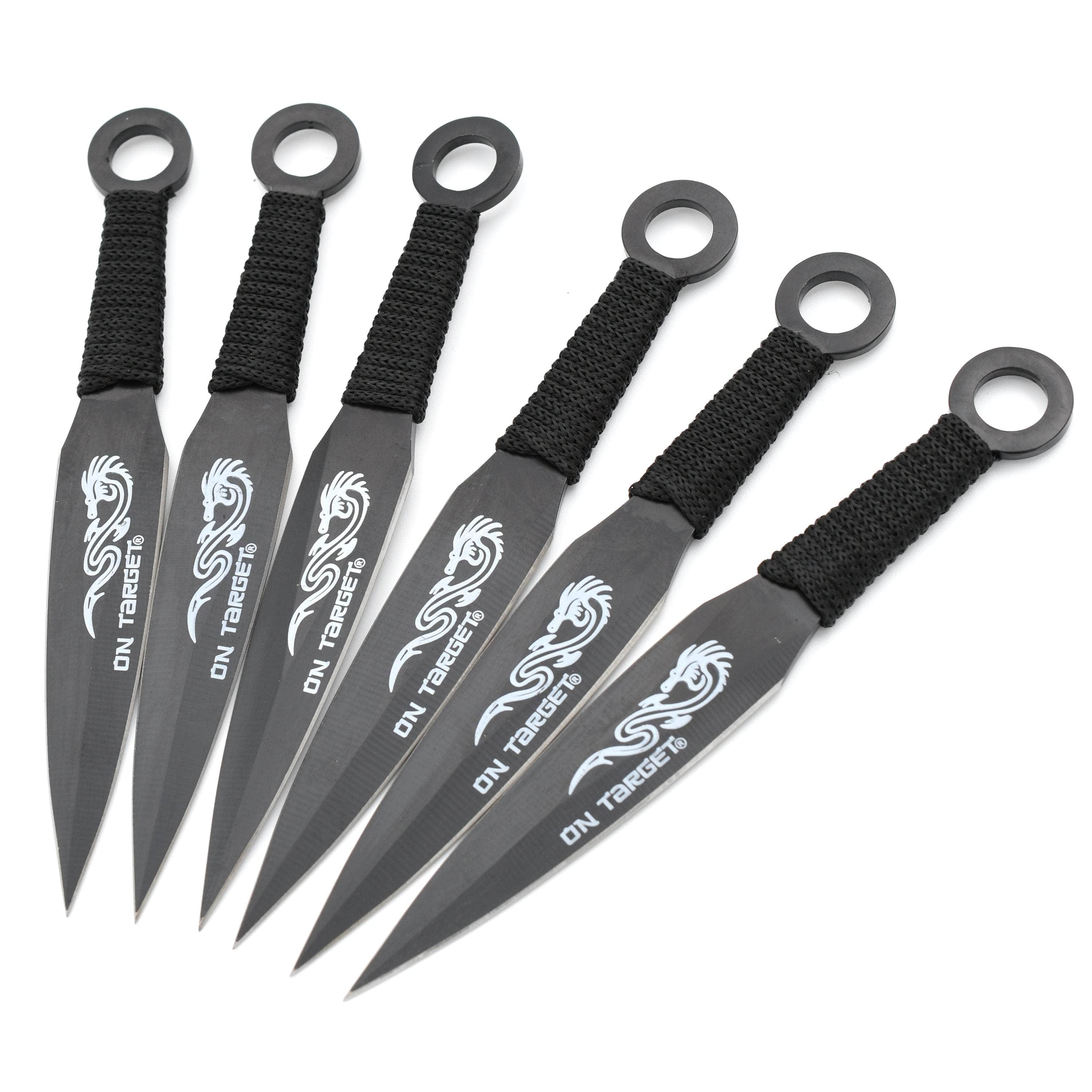 On Target Bullseye 12-Piece Target Throwing Knife Set, 6 Throwers, Sheath TK0076 Where To Buy