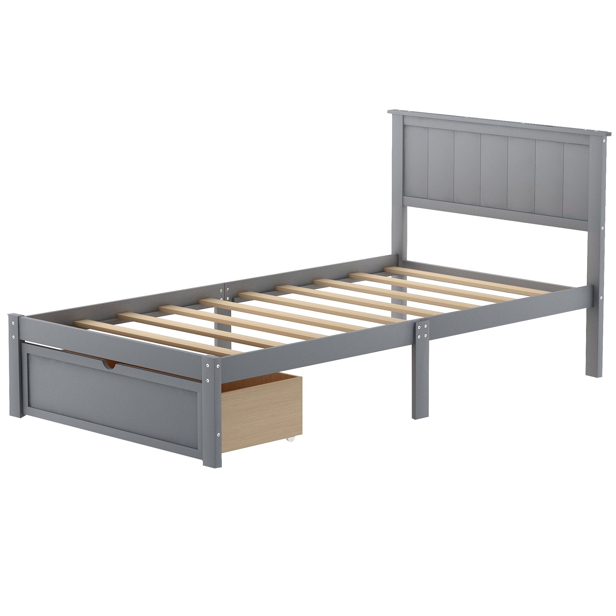 Twin Size Platform Bed with Storage Discount Order