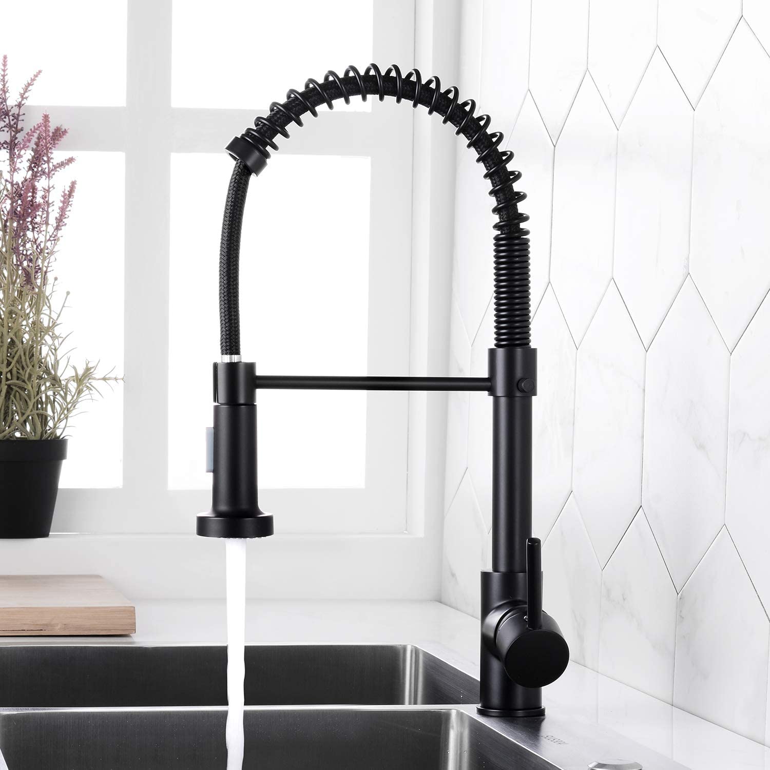 High Arc Spring Kitchen Sink Faucet Outlet Top Quality