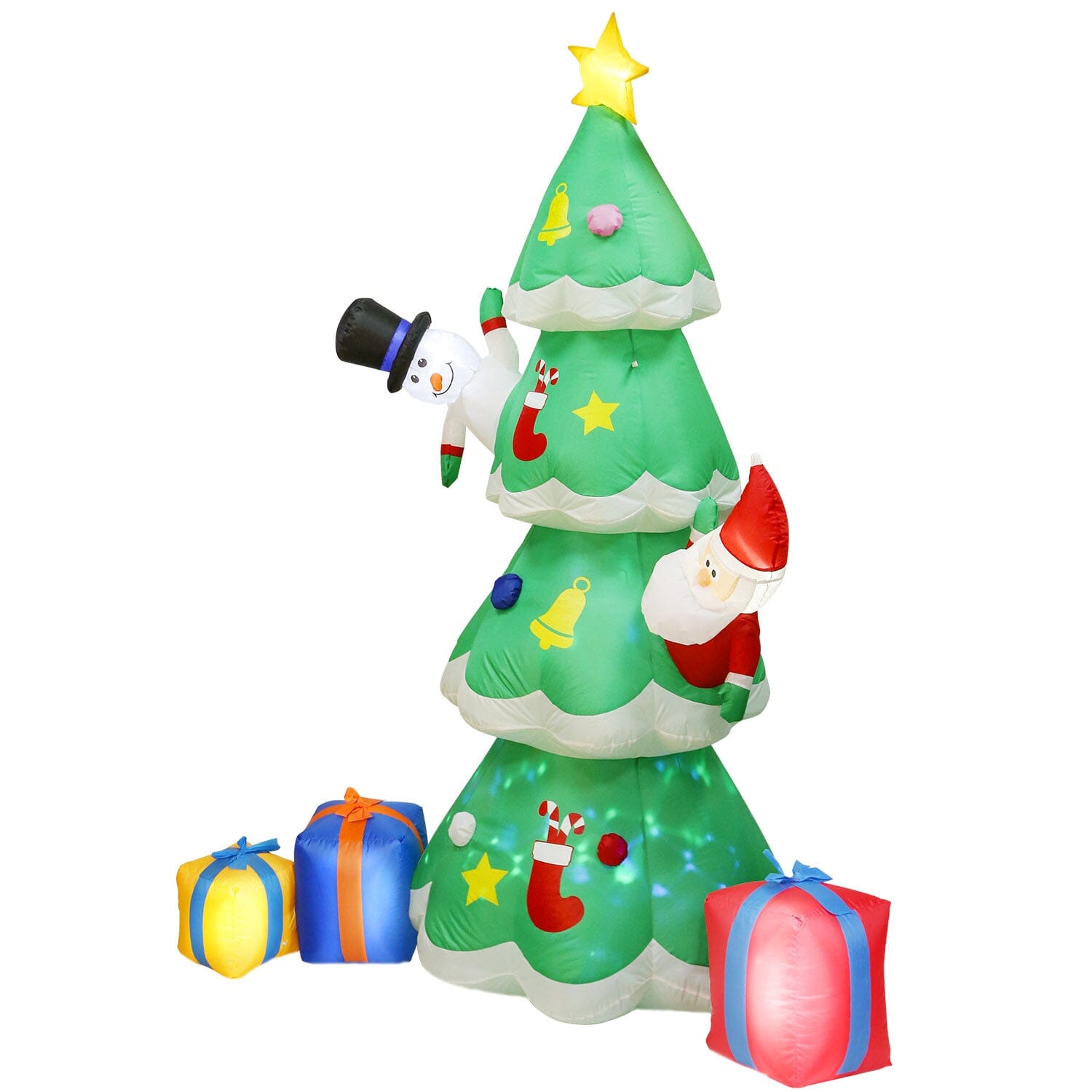 Christmas Tree Inflatable Decoration with LED Light Built-in Air Blower Discount Footaction