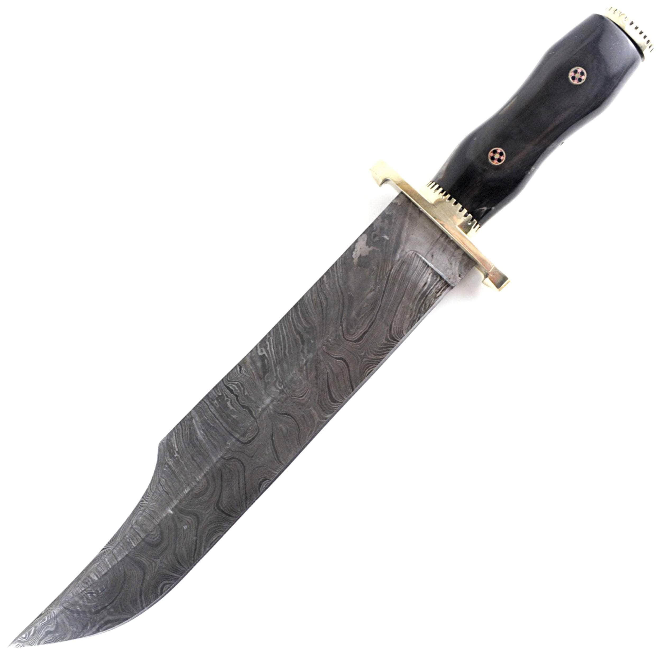 White Deer Damascus Steel Alamo Jim Bowie Knife, 11.5 Blade, Bone Handle, Sheath - DM-700 Outlet Websites