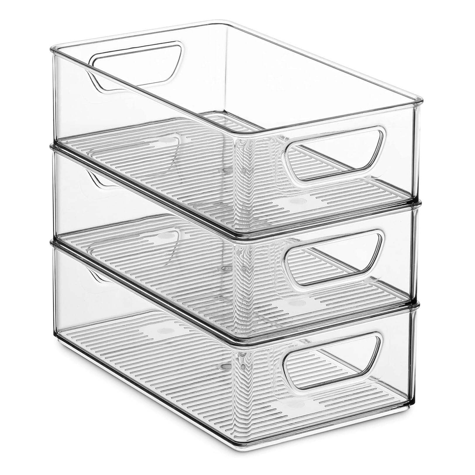 6-Piece Set: Refrigerator Organizer Clear Plastic Bins Lowest Pice