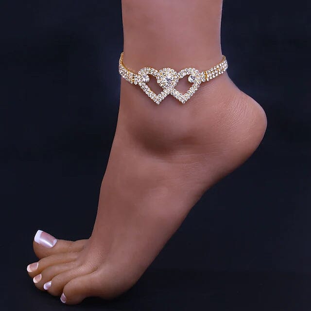 Women's White Ankle Bracelet Chandelier Heart From China Free Shipping Low Pice