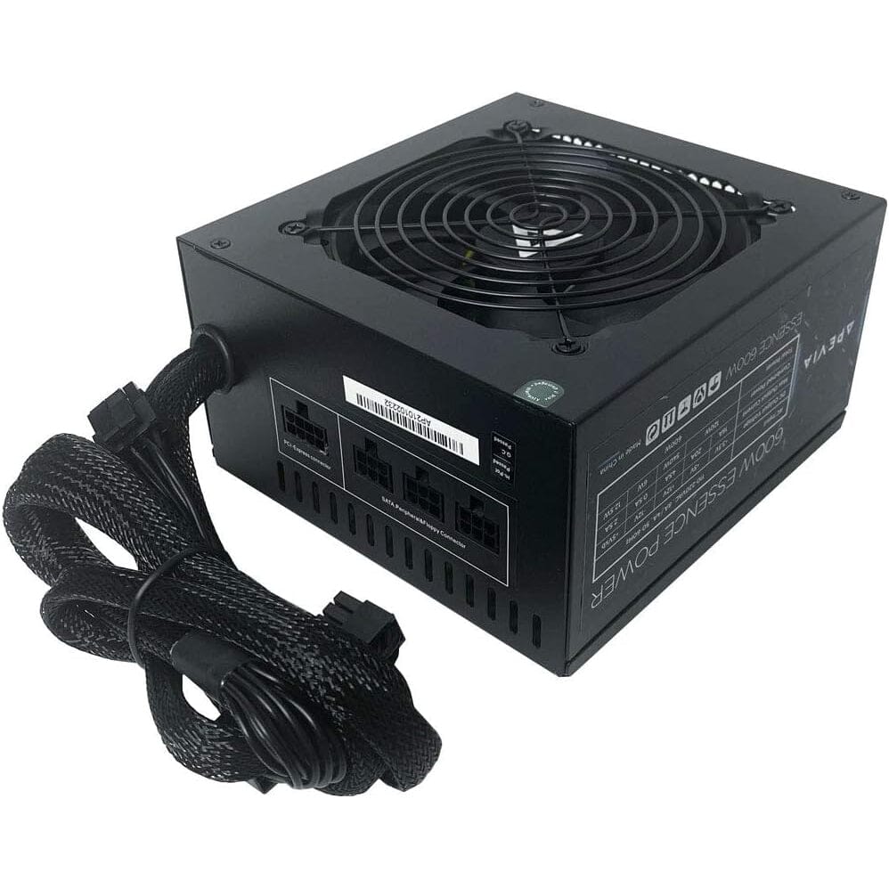 Apevia ATX-ES600W Essence 600W ATX Semi-Modular Gaming Power Supply with Auto-Thermally Controlled  (Refurbished) Buy Cheap Pay With Visa