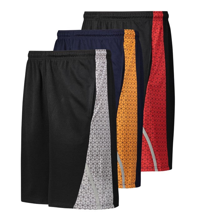 3-Pack: Men's Moisture Wicking Active Athletic Performance Shorts Sale View