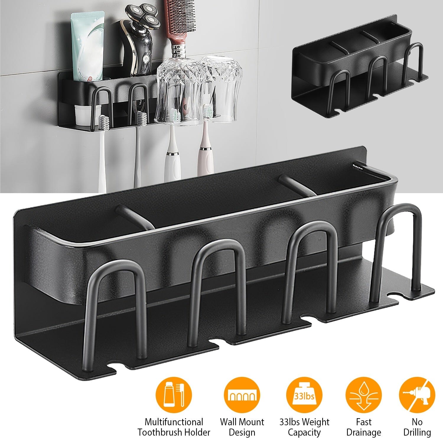 Multifunctional Toothbrush Holder Rack Organizer Pay With Visa